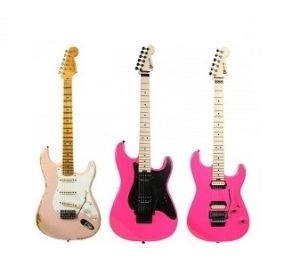 Roze gitaar